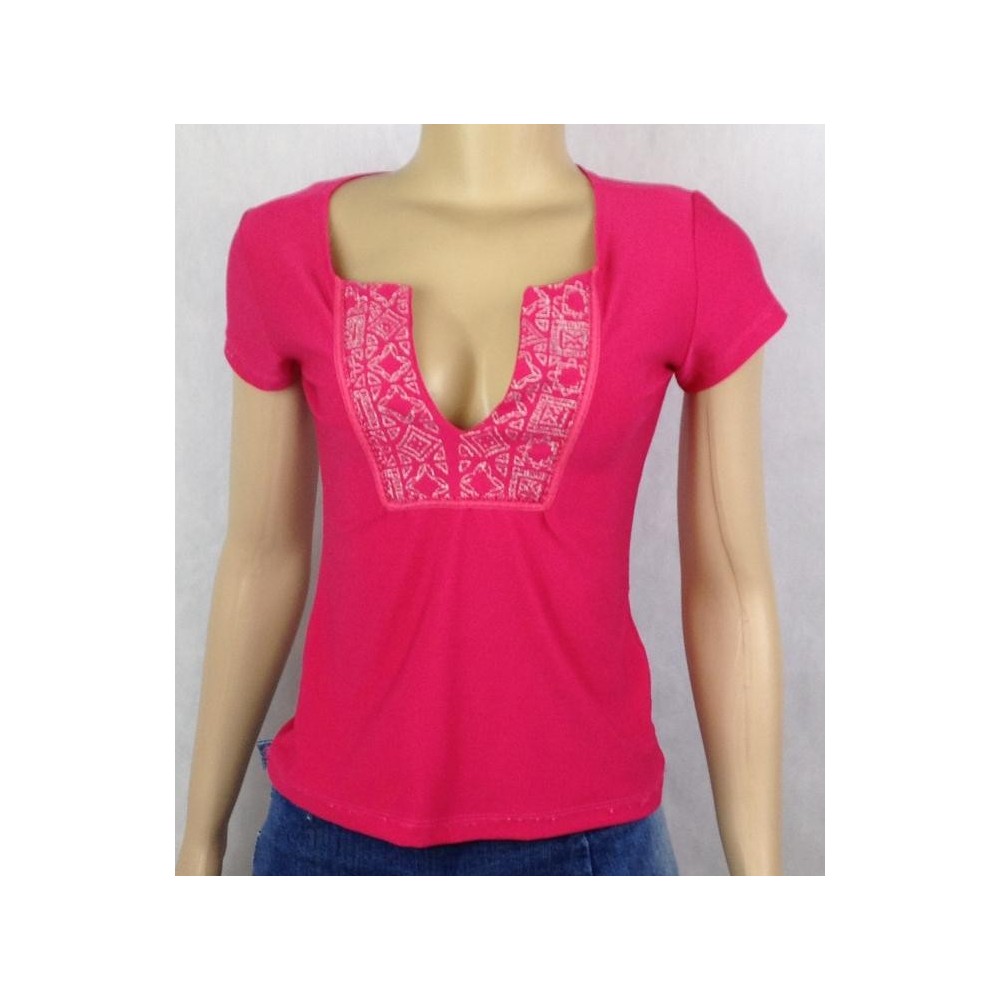 CAMISETA ENA CORÊ ROSA