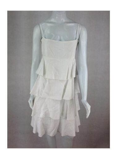 VESTIDO DASLU DE LINHO COM BABADOS