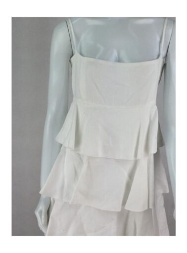 VESTIDO DASLU DE LINHO COM BABADOS