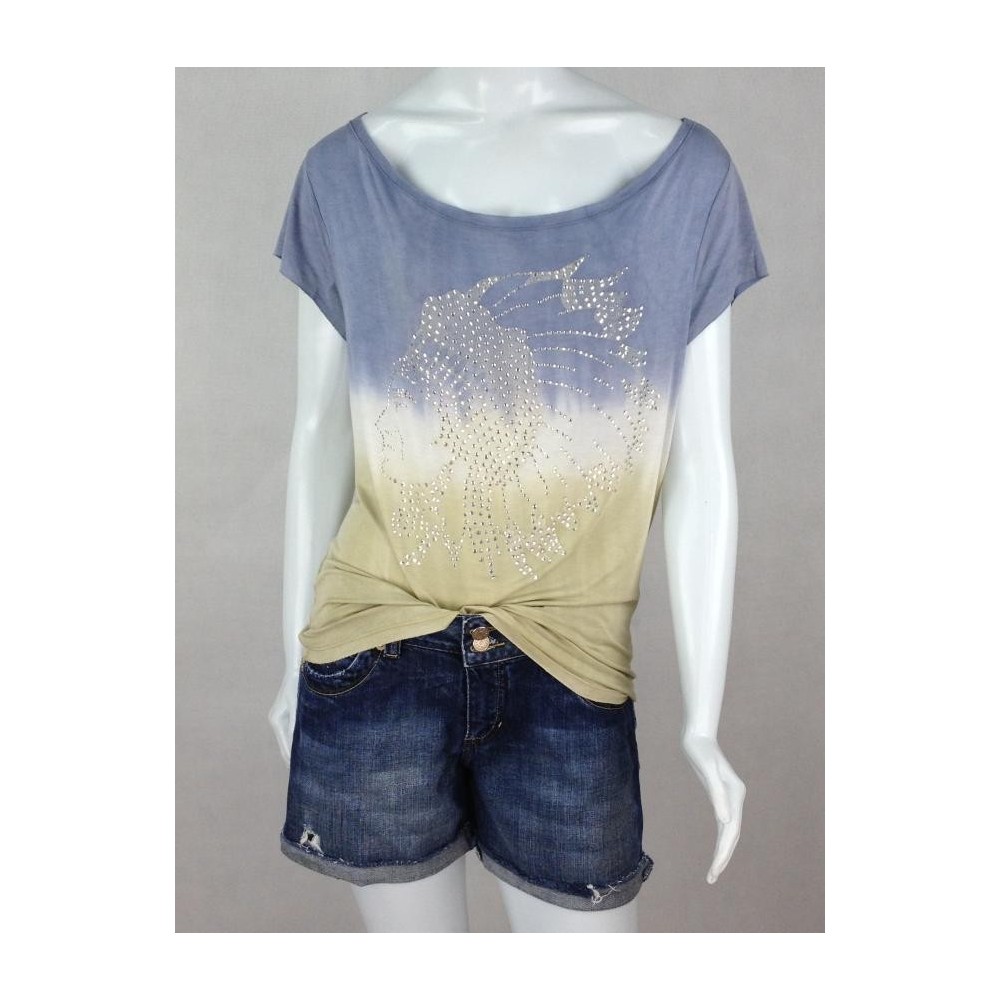 CAMISETA DASLU TIE DYE COM STRASS