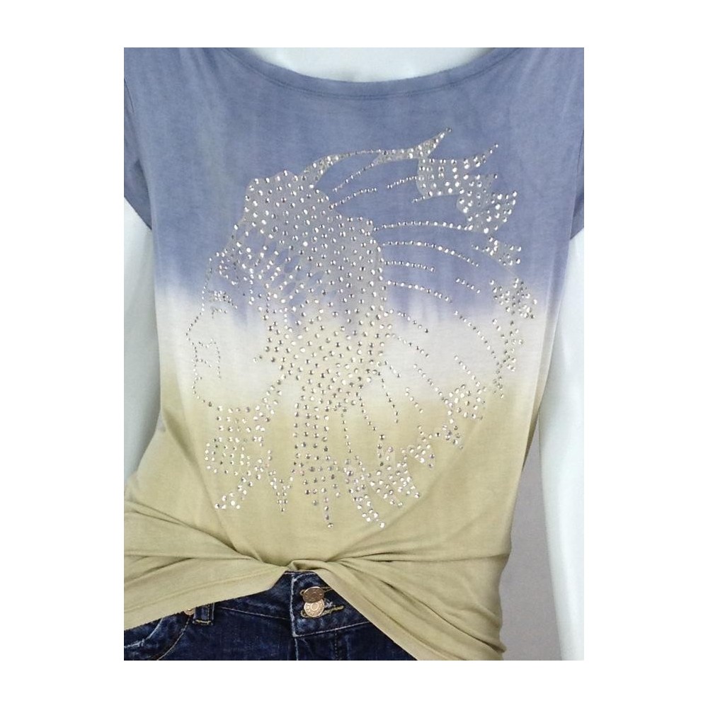 CAMISETA DASLU TIE DYE COM STRASS