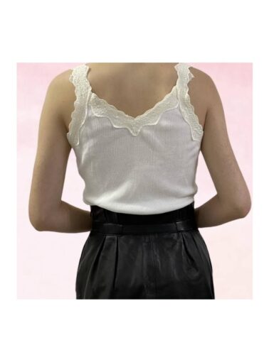 CAMISETA REGATA COM RENDA