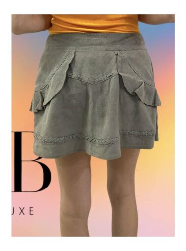 SAIA CRIS BARROS DE CAMURÇA CURTA SAIA CRIS BARROS DE CAMURÇA CURTA