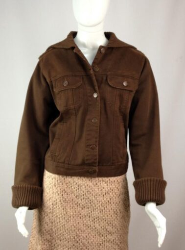 CASACO DASLU JEANS COM TRICOT