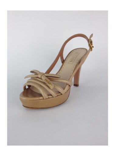 SANDÁLIA PRADA MEIA PATA NUDE