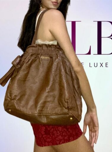 BOLSA PRADA DE COURO