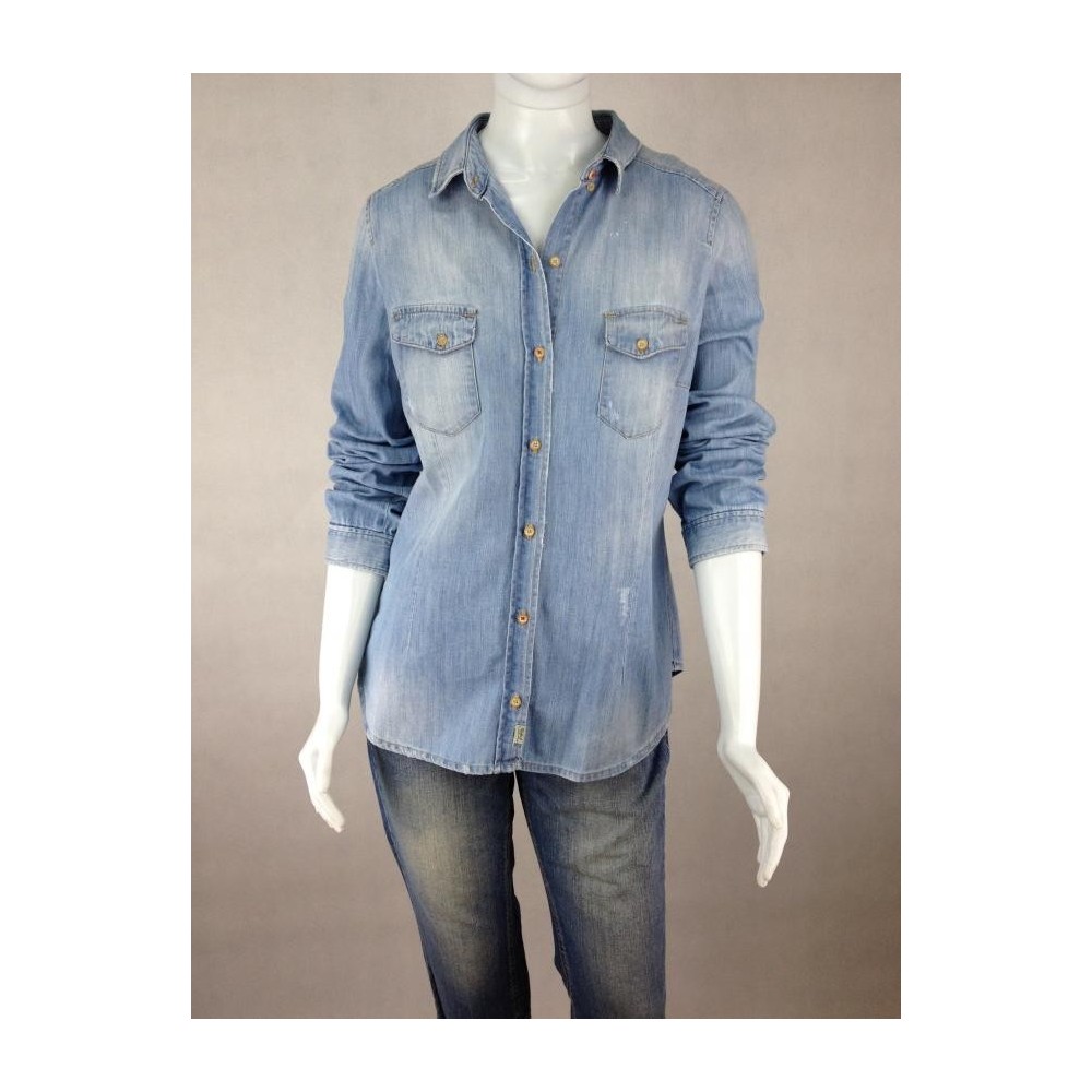 CAMISA ZARA JEANS DESTROYED