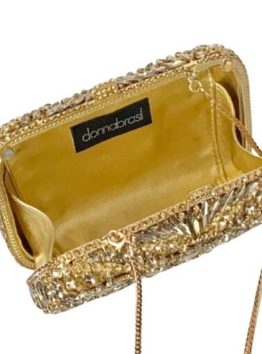 CLUTCH/BOLSA DONNA BRASIL COM CRISTAIS E PEDRARIAS